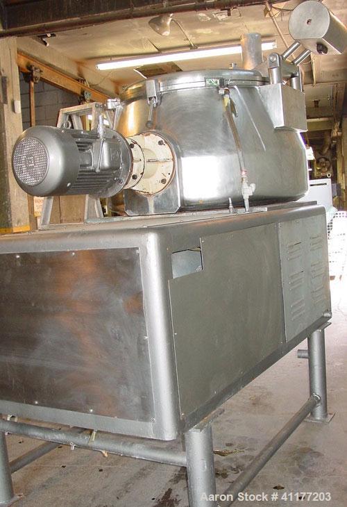 Used- Diosna P-800 high shear mixer granulator. Bowl Volume 800 liters. Batch size up to 720 liters. Main rotor drive: 35/55...