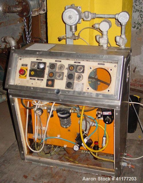 Used Diosna P-800 high shear mixer granulator. Bowl Volume 800 liters. Batch size up to 720 liters. Main rotor drive: 35/55 KW. Main rotor speed: 49/98 RPM. Chopper drive: 14/16 KW. Chopper speed: 14...
