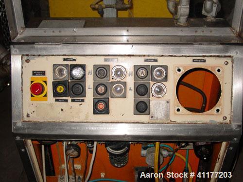 Used Diosna P-800 high shear mixer granulator. Bowl Volume 800 liters. Batch size up to 720 liters. Main rotor drive: 35/55 KW. Main rotor speed: 49/98 RPM. Chopper drive: 14/16 KW. Chopper speed: 14...