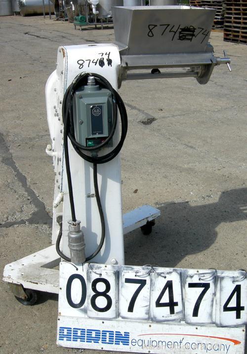 USED: Stokes Oscillating Granulator, model 43-6, 304 stainless steel. Approximate 5' diameter x 13" long rotor. 13-3/4" x 16-1/4" feed opening. Driven by a 1 hp, 3/60/230/460 volt, 1730 rpm motor. Mo...