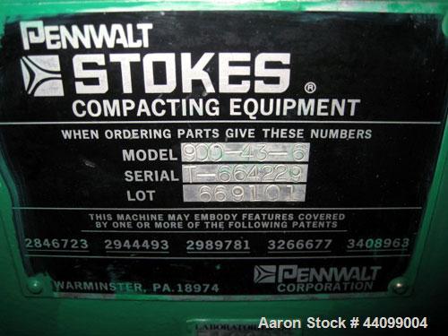 Used Stainless Steel Stokes Oscillating Granulator, Model 900-43-6