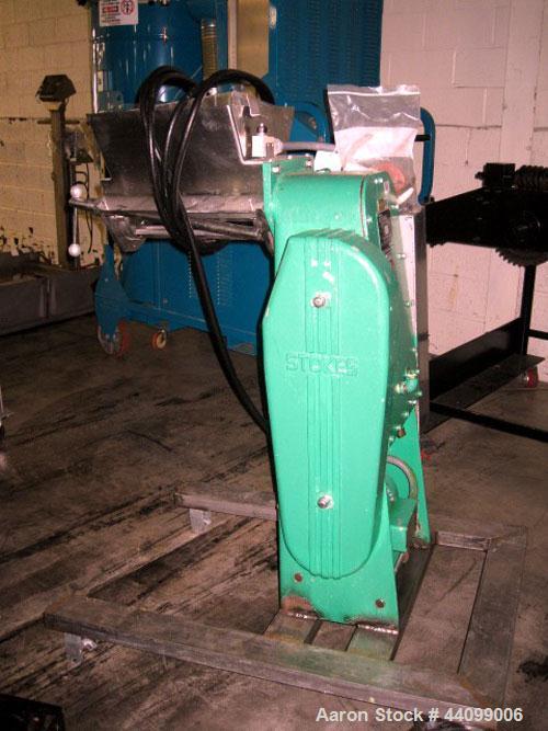 Used Stokes Oscillating Granulator, Model 900-43-6, Stainless Steel. Includes a rotor, missing bottom chute. Driven by a 1hp, 230/460 volt motor with controls. Serial#T-664229, Lot#669101.