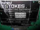Used Stokes Oscillating Granulator, Model 900-43-6, Stainless Steel. Includes a rotor, missing bottom chute. Driven by a 1hp, 230/460 volt motor with controls. Serial#T-664229, Lot#669101.