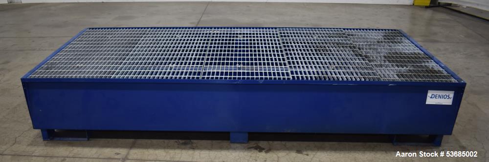 Used Denios 2-Tote Spill Containment Pallet – 500-Gallon Sump, Steel Grate