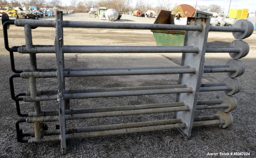 Used Stainless Steel Brown Fin Tube Co. Heat Exchanger, Hot Oil, 132.1 SQ. FT