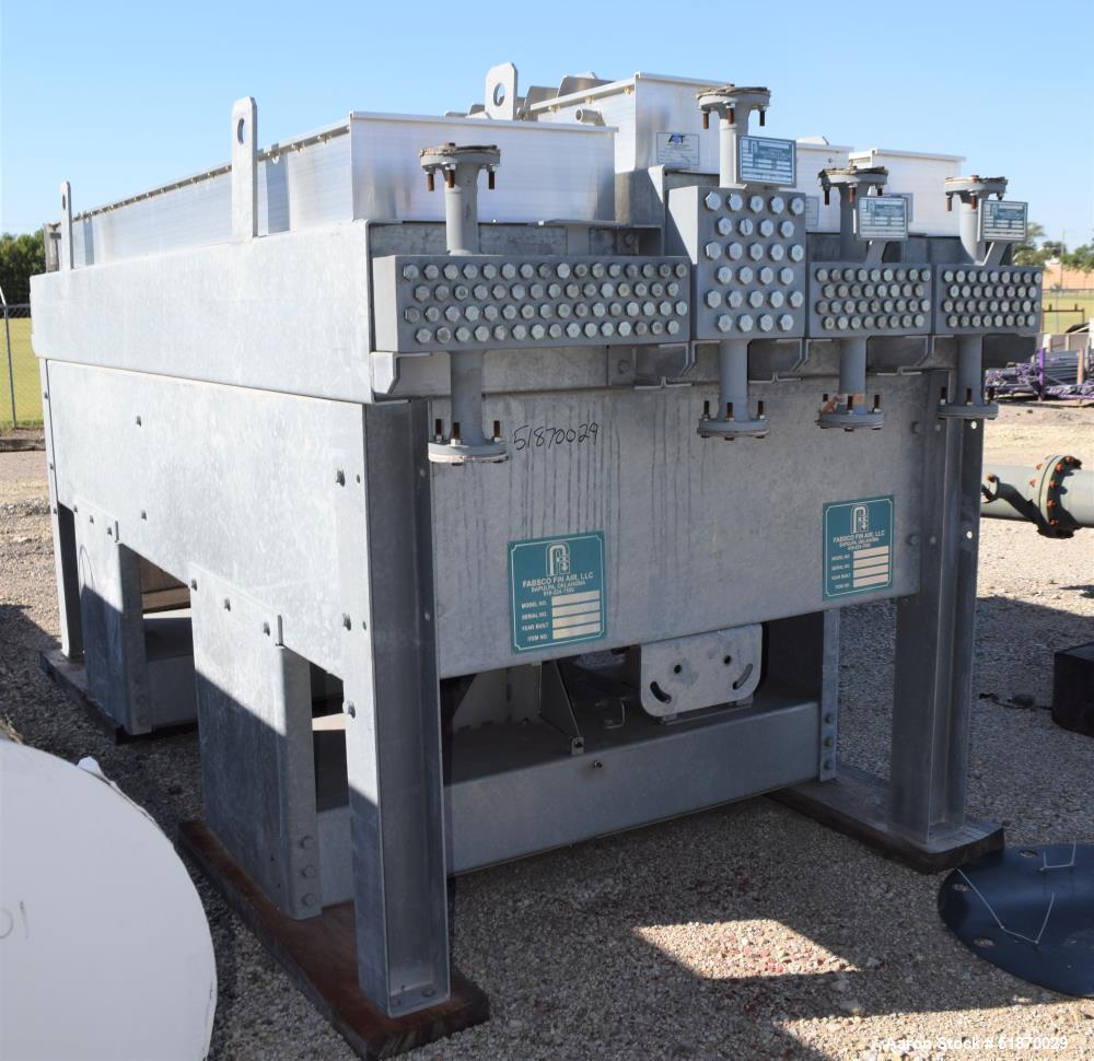 Unused- Fabsco (4) Tube Section Fin Fan Heat Exchanger, Approximate 389 Total Square Feet, Carbon Steel . (2) Tube sections each with (34) 3/4"diameter x 12' long tubes rated 100 psi at -20 to 500 de...