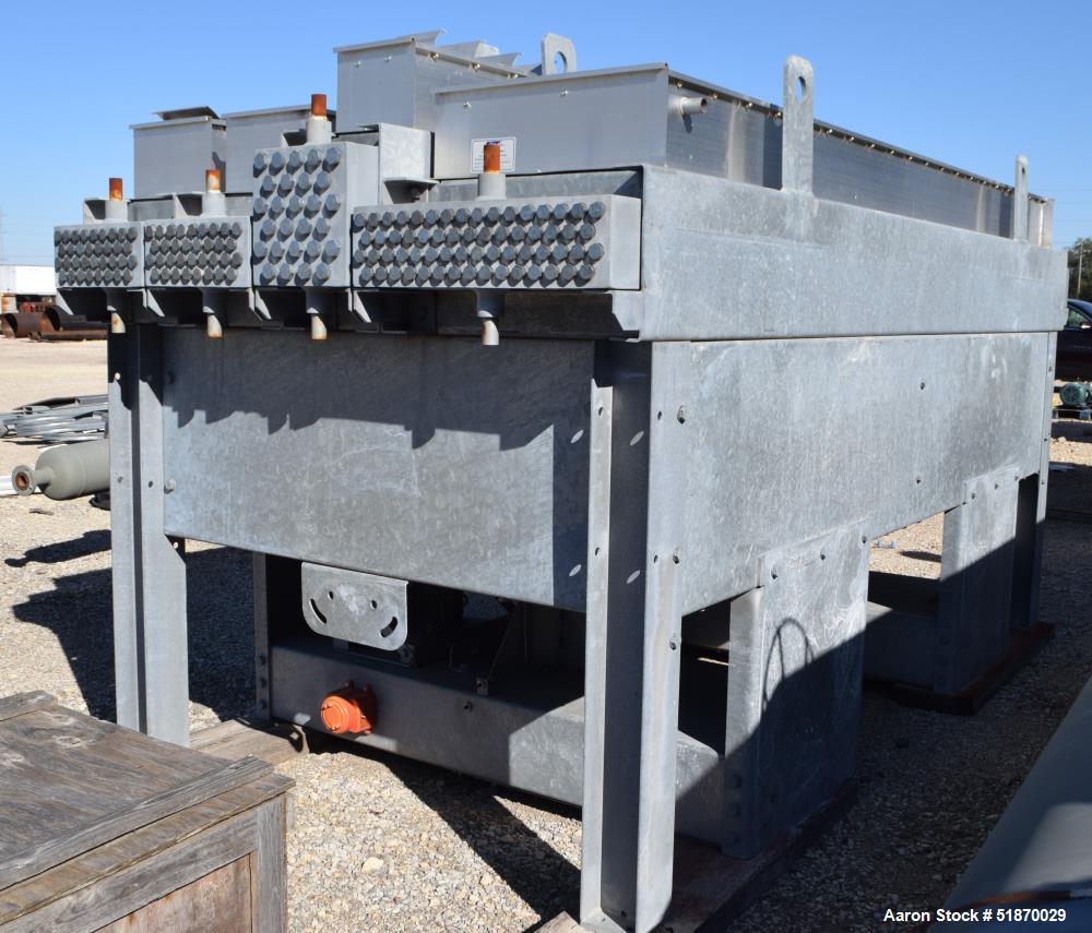 Unused- Fabsco (4) Tube Section Fin Fan Heat Exchanger, Approximate 389 Total Square Feet, Carbon Steel . (2) Tube sections each with (34) 3/4"diameter x 12' long tubes rated 100 psi at -20 to 500 de...