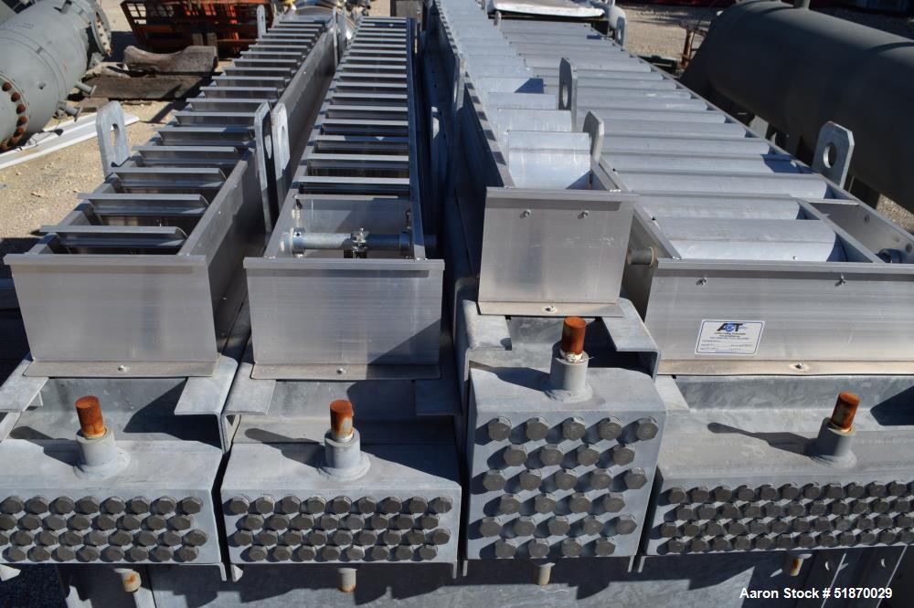 Unused- Fabsco (4) Tube Section Fin Fan Heat Exchanger, Approximate 389 Total Square Feet, Carbon Steel . (2) Tube sections each with (34) 3/4"diameter x 12' long tubes rated 100 psi at -20 to 500 de...