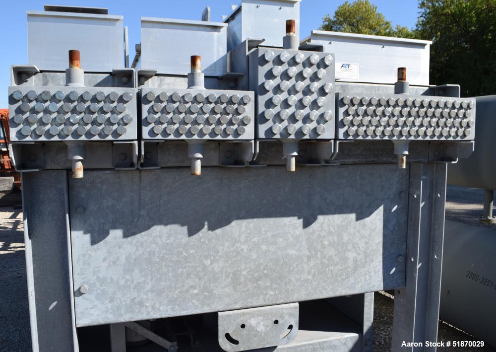 Unused- Fabsco (4) Tube Section Fin Fan Heat Exchanger, Approximate 389 Total Square Feet, Carbon Steel . (2) Tube sections each with (34) 3/4"diameter x 12' long tubes rated 100 psi at -20 to 500 de...
