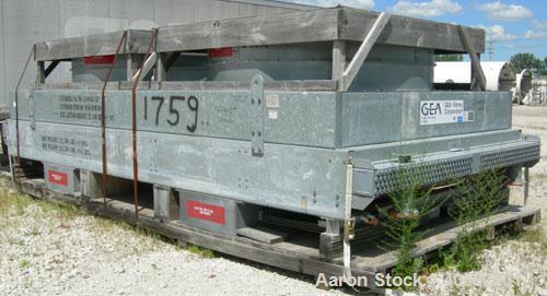 Unused- GEA Rainey Corp. Air Cooled Fin Fan Heat Exchanger, 1,458 square feet. Twin top fan design. Galvanized frame, carbon steel fin tubes. (232) 1" OD x .65 x 24' long SA-214 carbon steel tubes, 4...