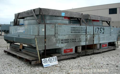 Unused-UNUSED: GEA Rainey Corp Fin Fan Heat Exchanger, 1,458 sq ft. Twin top fan design. Galvanized frame, carbon steel fin tubes. (232) 1" OD x .65 x 24' long SA-214 carbon steel tubes, 4 rows, 4 pa...