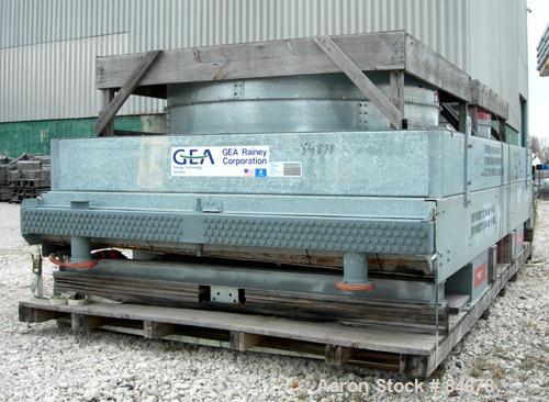 Unused-UNUSED: GEA Rainey Corp Fin Fan Heat Exchanger, 1,458 sq ft. Twin top fan design. Galvanized frame, carbon steel fin tubes. (232) 1" OD x .65 x 24' long SA-214 carbon steel tubes, 4 rows, 4 pa...