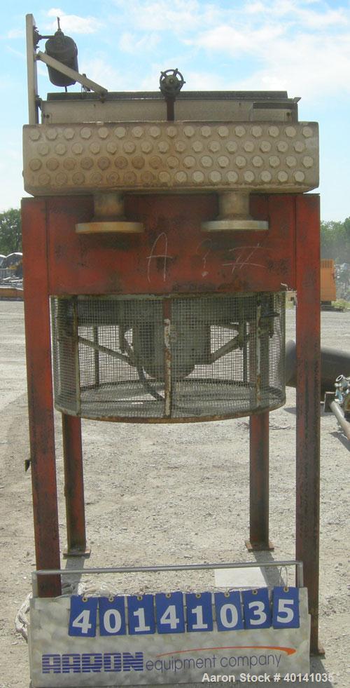 Unused-Used: Hoffman Process fin fan heat exchanger, model 1FDO404031, approximately 70 square feet, 316L stainless steel header. (66) 1" diameter x 4'8" long 316L stainless steel "U" tube bundle wit...