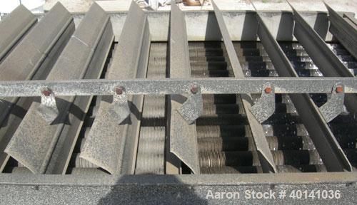 Used: Hoffman Process fin fan heat exchanger, model 1FDO404031, approximately 70 square feet, 316L stainless steel header. (66) 1" diameter x 4'8" long 316L stainless steel "U" tube bundle with alumi...