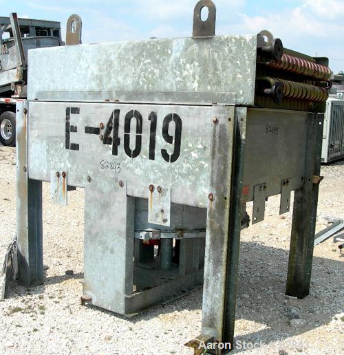 USED: Smithco Engineering air cooled heat exchanger, model F6-48-1, approx 138 sq ft. (66) 1" diameter x 96" long carbon steel tubes rated 75 psi at 650 deg F. (1) 48" diameter bottom mounted fan, dr...