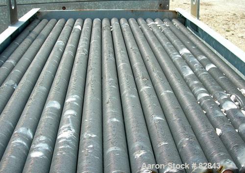 USED: Smithco Engineering air cooled heat exchanger, model F6-48-1, approx 138 sq ft. (66) 1" diameter x 96" long carbon steel tubes rated 75 psi at 650 deg F. (1) 48" diameter bottom mounted fan, dr...