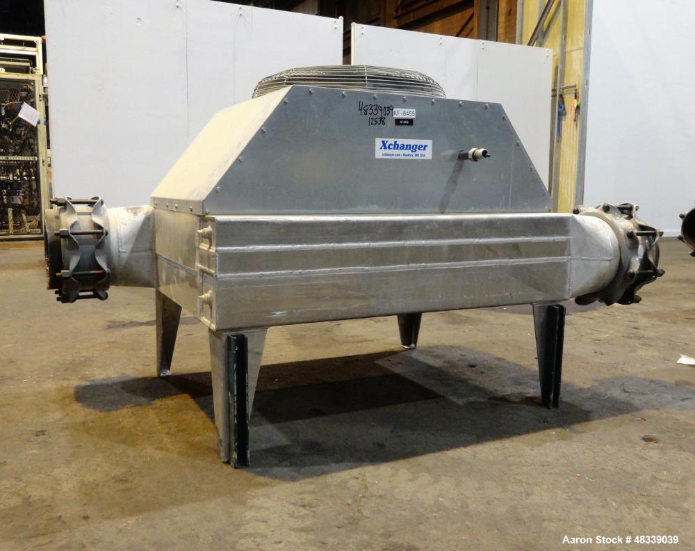 Used XChanger AA Series Industrial Air Cooled Heat Exchanger, Model AA-2750, Part# 47874. Performance process air volumetric flow rate 2,592 cubic feet per minute, total fluid entering 11,664 pounds ...