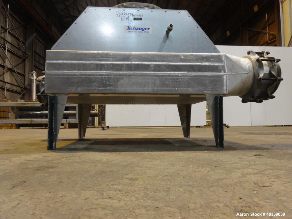Used XChanger AA Series Industrial Air Cooled Heat Exchanger, Model AA-2750, Part# 47874. Performance process air volumetric flow rate 2,592 cubic feet per minute, total fluid entering 11,664 pounds ...