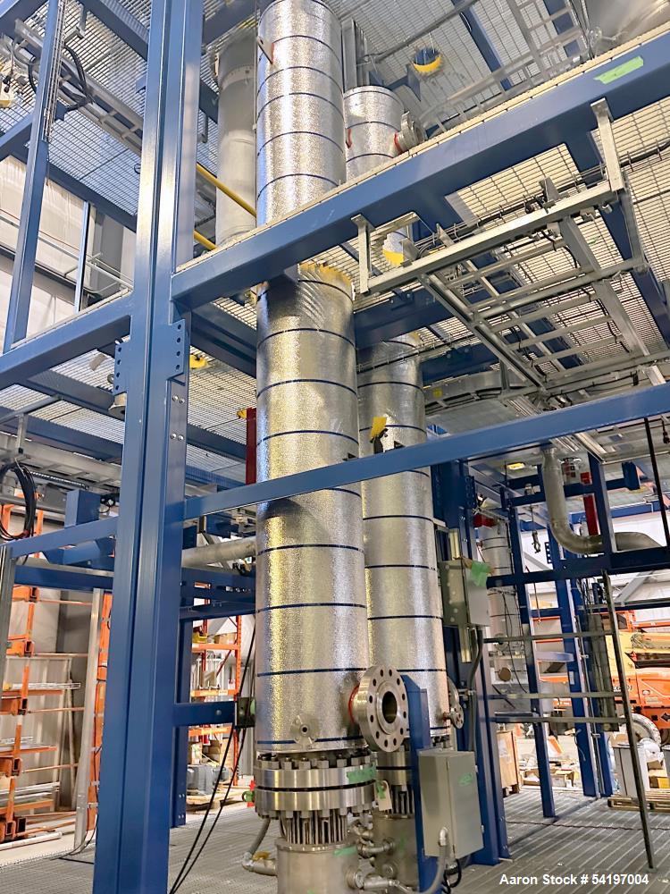 Unused Gaumer Process Stainless Steel Electric Heater. 600 PSIG @ 10 to 1000 degrees F,  Design: 180 KW.  12" diameter x 164" long. 3/60/480v. Serial # 23-C34349-03A, Built 2023.