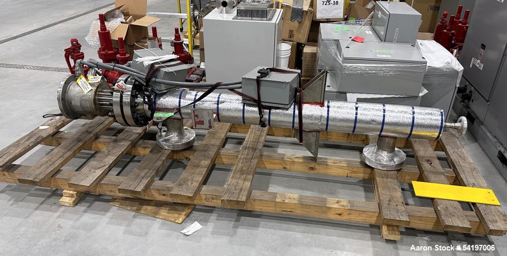 Unused Gaumer Process Stainless Steel Electric Heater. 600 PSIG at 10 to 932 degrees F, Design: 33.3 KW.  6" diameter x 67.2" long. 3/60/480v, Serial # 23-C34349-4, Built 2023.