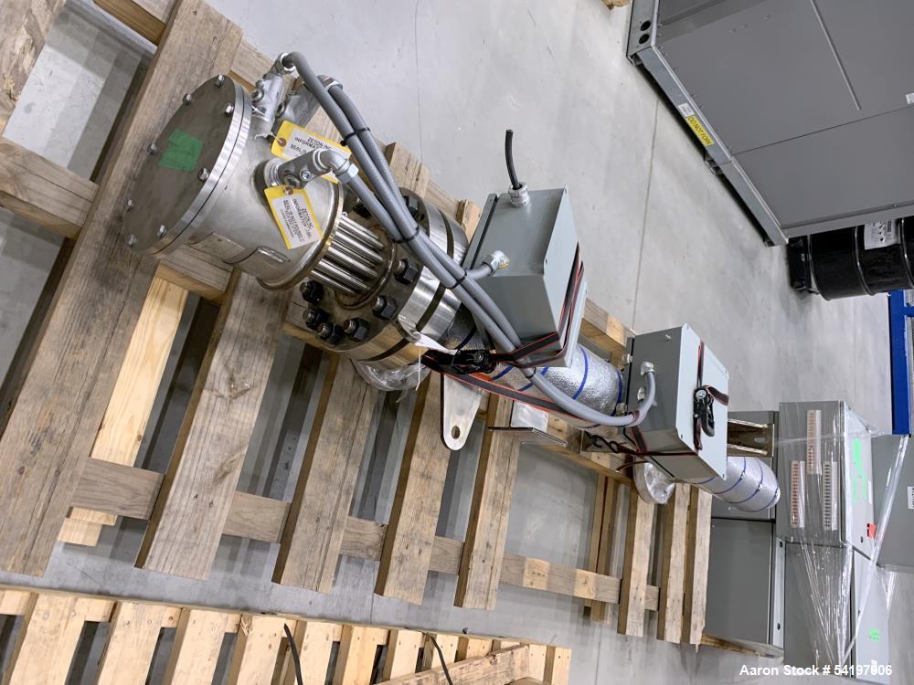 Unused Gaumer Process Stainless Steel Electric Heater. 600 PSIG at 10 to 932 degrees F, Design: 33.3 KW.  6" diameter x 67.2" long. 3/60/480v, Serial # 23-C34349-4, Built 2023.