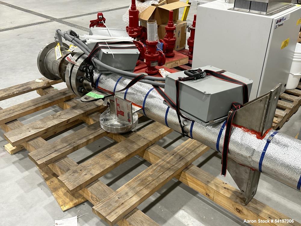 Unused Gaumer Process Stainless Steel Electric Heater. 600 PSIG at 10 to 932 degrees F, Design: 33.3 KW.  6" diameter x 67.2" long. 3/60/480v, Serial # 23-C34349-4, Built 2023.
