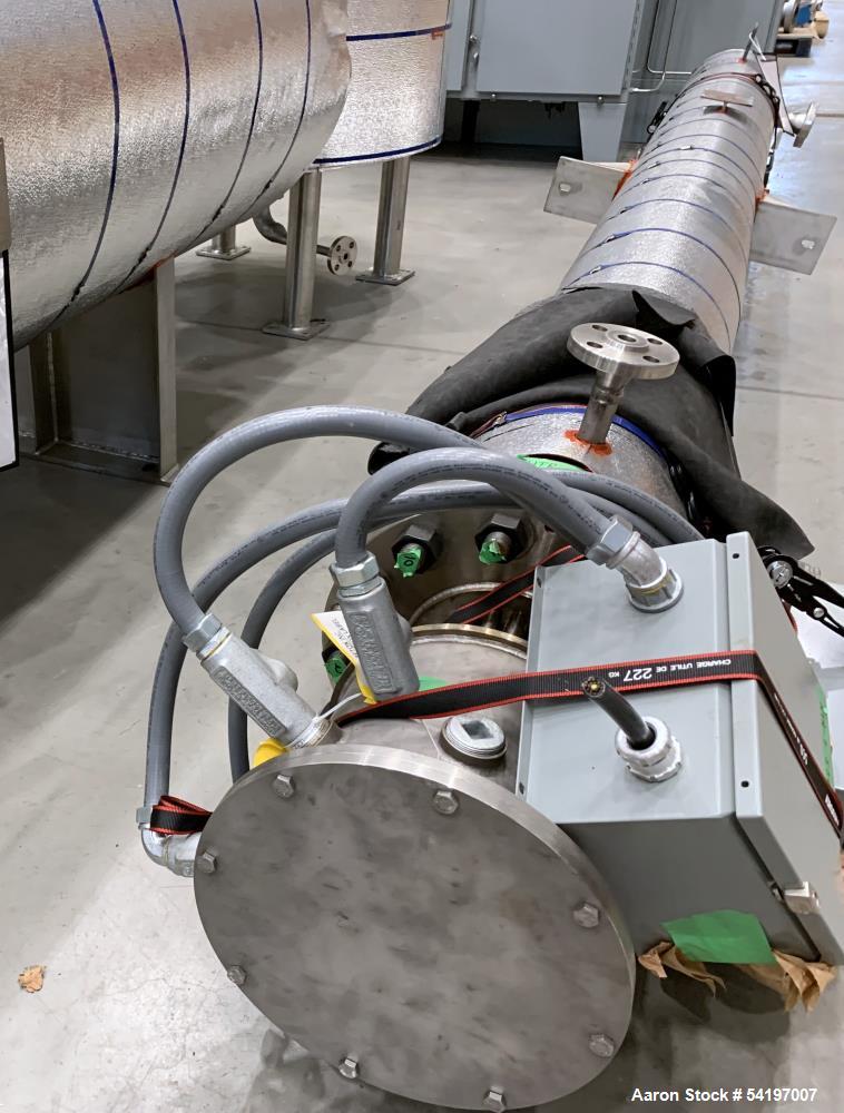 Unused Gaumer Process Stainless Steel Electric Heater. 600 PSIG at 10 to 932 degrees F, Design:104 KW. 8" diameter x 160" long. 3/60/480v, Serial # 23-C34349-6, Built 2023.