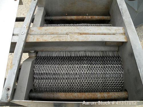 Used APV Crepaco Plate Heat Exchanger, Model H17S, 316 Stainless Steel. Approximately 230 square feet. (144) approximate 10" wide x 36" long plates, no rating. (3) tri-clamp, (1) flanged inlet/outlet...