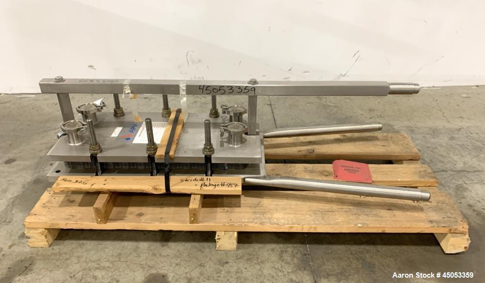 Unused- APV Crepaco Stainless Steel Plate Heat Exchanger, Model SR25SL. (24) 316 Stainless Steel plates with (EPDM) gaskets. Maximum operating pressure 150 psi. W.O# 30459, Built 1995.