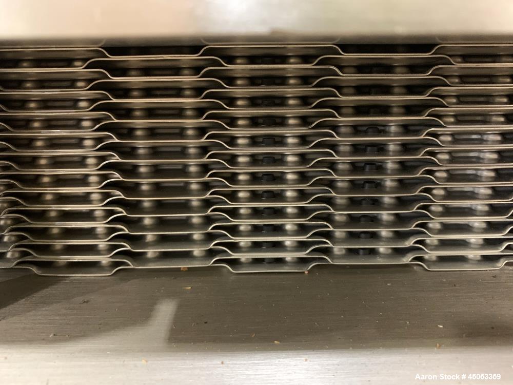 Unused- APV Crepaco Stainless Steel Plate Heat Exchanger, Model SR25SL. (24) 316 Stainless Steel plates with (EPDM) gaskets. Maximum operating pressure 150 psi. W.O# 30459, Built 1995.
