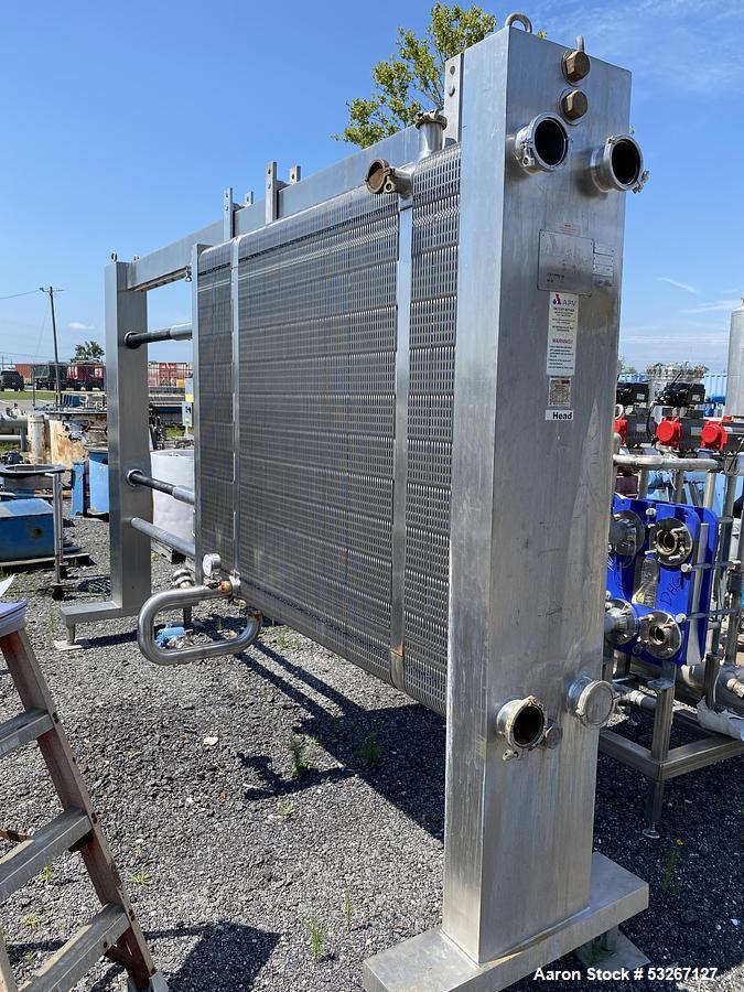 Used APV Crepaco Multi-Stage Plate Heat Exchanger | 275 Plates | 72" Bundle | Stainless Sanitary