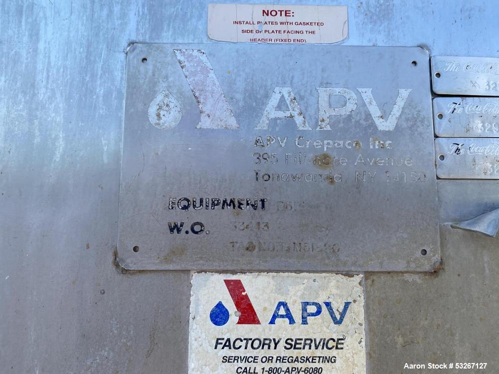Used APV Crepaco Multi-Stage Plate Heat Exchanger | 275 Plates | 72" Bundle | Stainless Sanitary