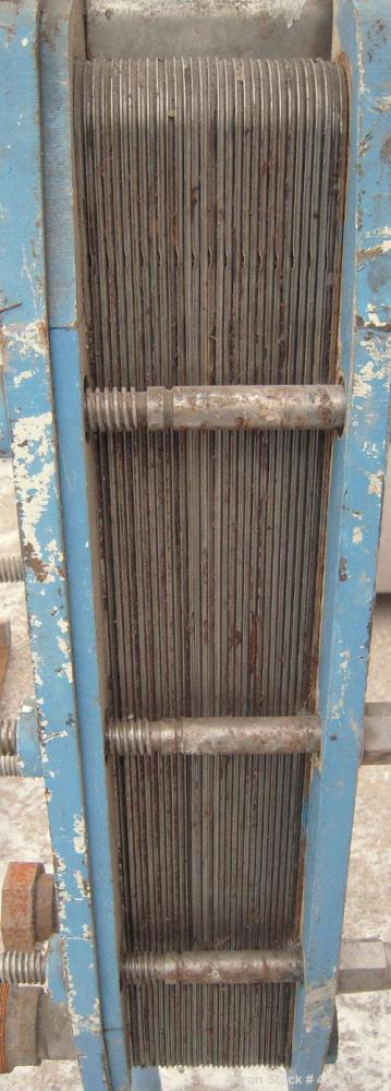 Used- APV Plate Heat Exchanger, Type HXL(6), 317 stainless steel. Approximately 61 square feet. (31) approximate 8" wide x 3...