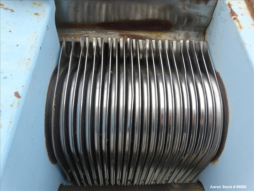 Used Stainless Steel APV Plate Heat Exchanger, Model HXU-8, Approximately 19 Sq