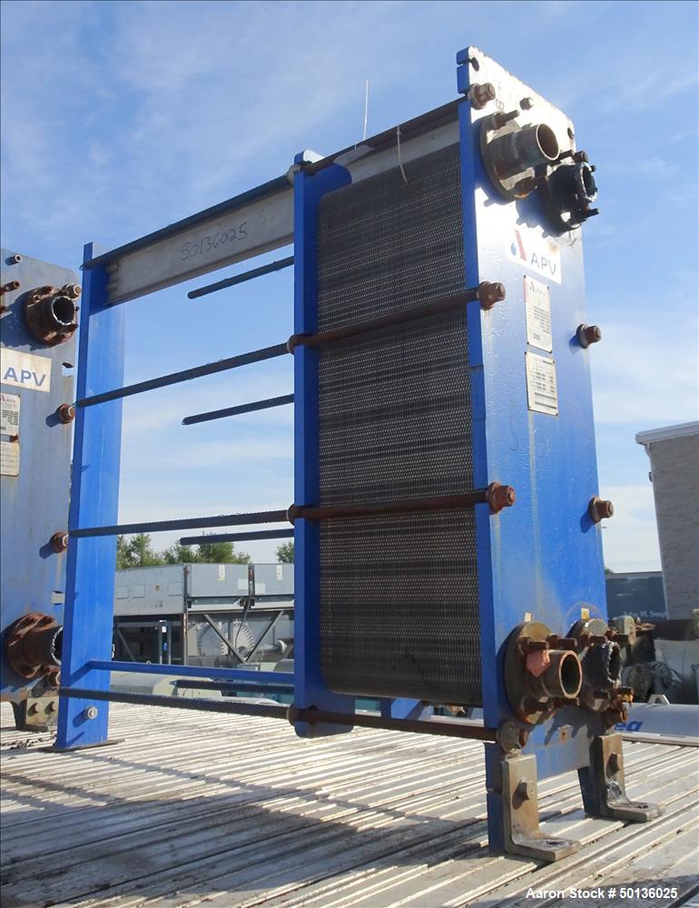 Used- APV Plate Heat Exchanger, Stainless Steel