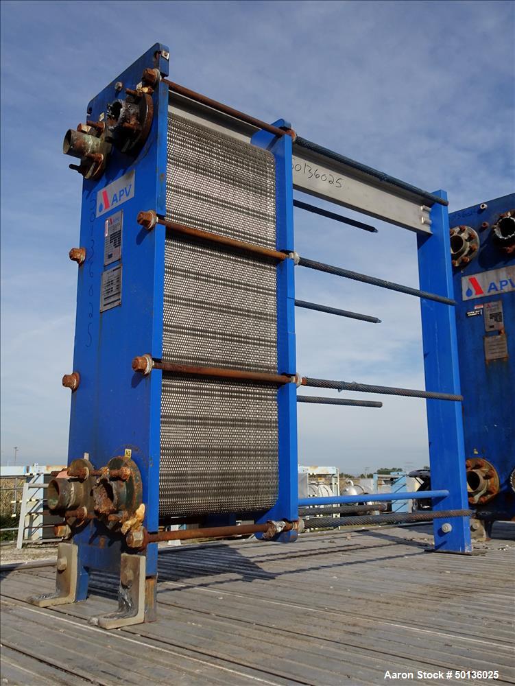 Used- APV Plate Heat Exchanger, Stainless Steel