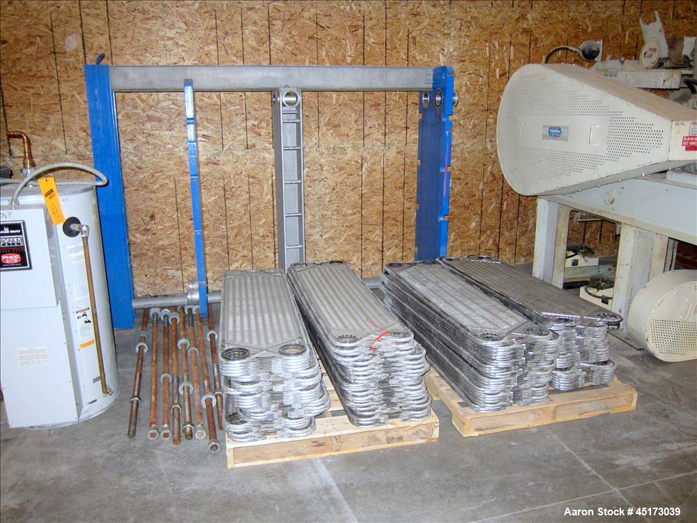 Used APV Plate Heat Exchanger, Model R5 M-10, Approximately 1064 Square Feet.