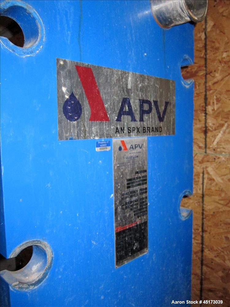 Used- APV Plate Heat Exchanger, Model R5 M-10, Approximately 1064 Square Feet.