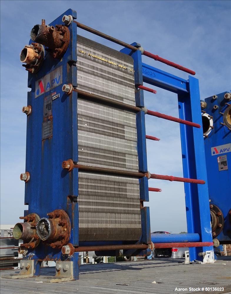 Used- APV Plate Heat Exchanger, Stainless Steel