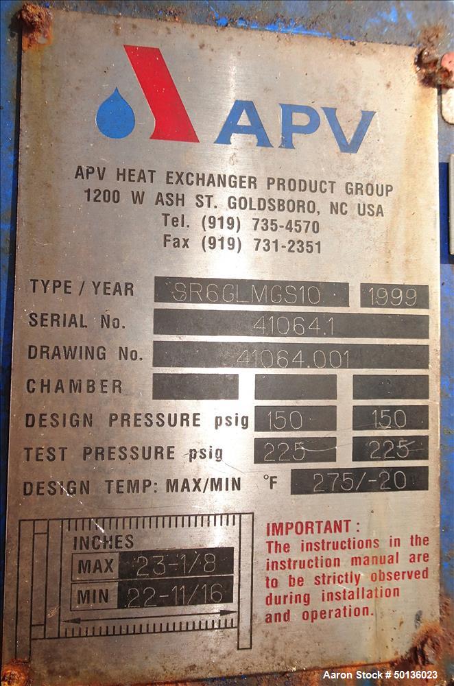 Used APV Plate Heat Exchanger, Stainless Steel