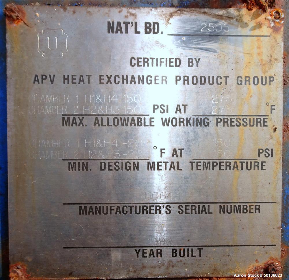 Used APV Plate Heat Exchanger, Stainless Steel