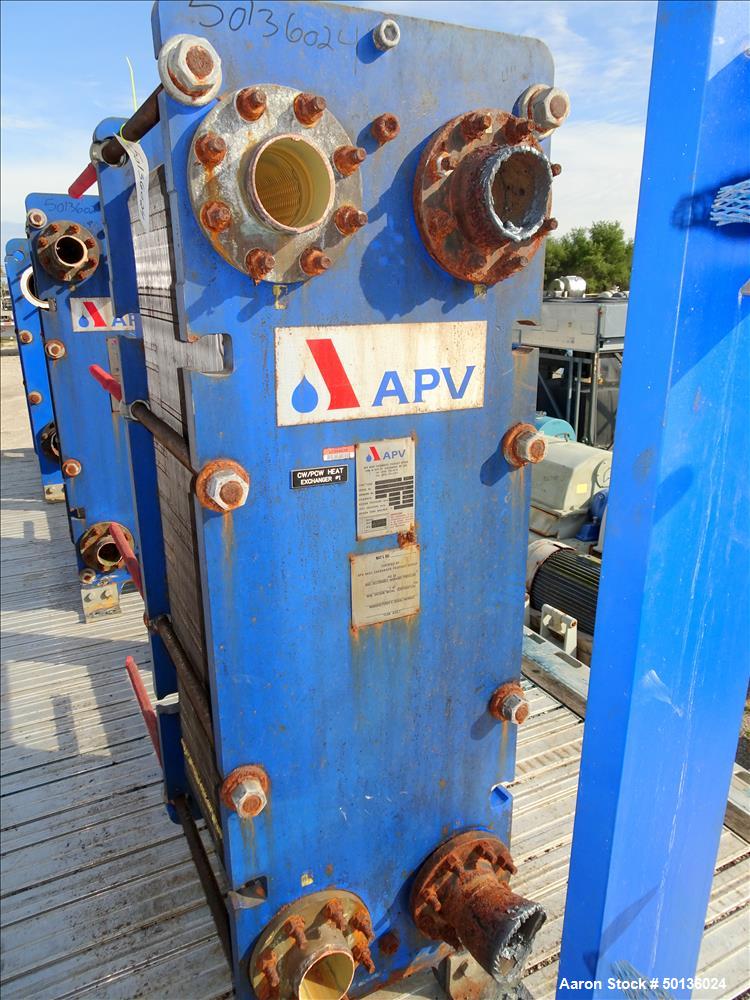 Used APV Plate Heat Exchanger, Stainless Steel.