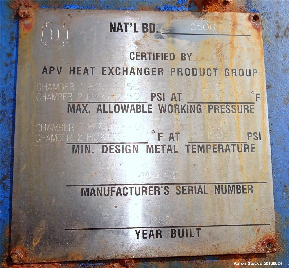 Used APV Plate Heat Exchanger, Stainless Steel.
