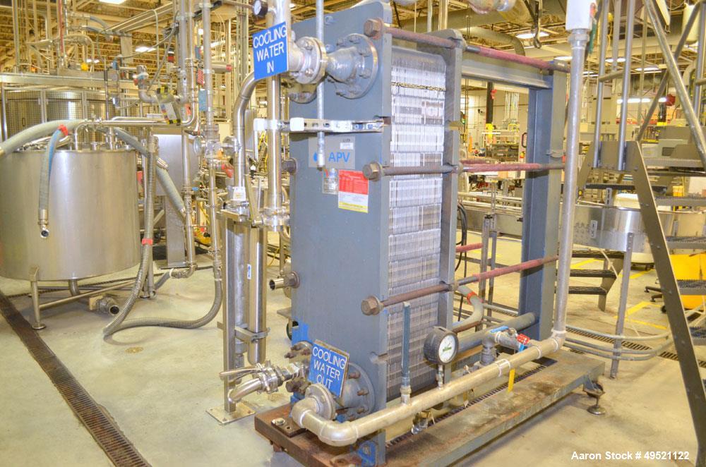 Used- APV Plate Heat Exchanger, Model SR6GL, Serial# 30963.1. National Board # 242. Approximately (41) 772/757 mm plates. Ra...