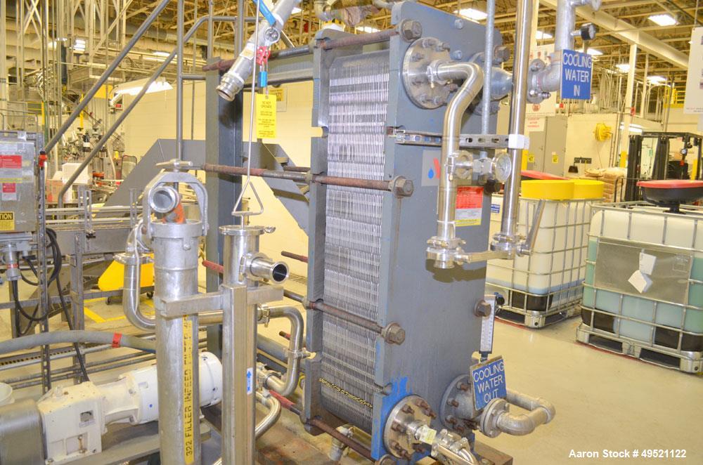 Used APV Plate Heat Exchanger, Model SR6GL, Serial# 30963.1. National Board # 242. Approximately (41) 772/757 mm plates. Rated 150 PSI @ 275 F and -20 F @ 150 PSI. Stainless Steel Construction. Built...