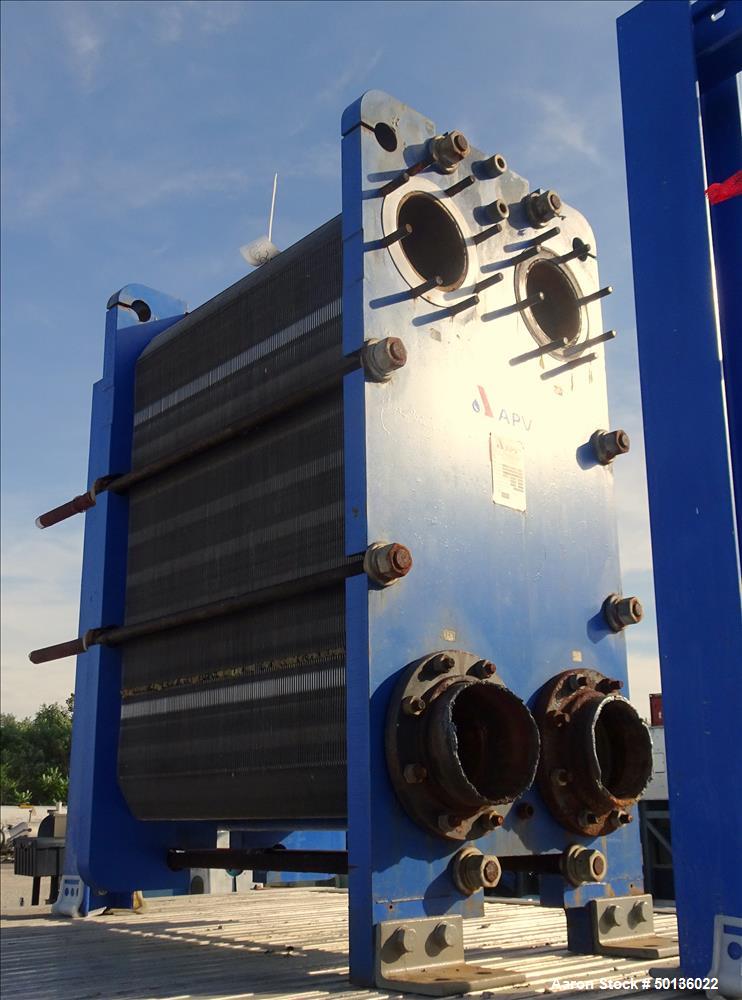 Used APV Plate Heat Exchanger, Model TR9GLMGS 11, 316 Stainless Steel