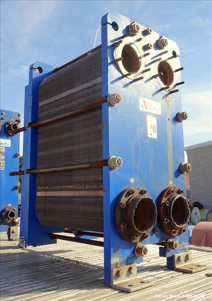 Used- APV Plate Heat Exchanger, Stainless Steel