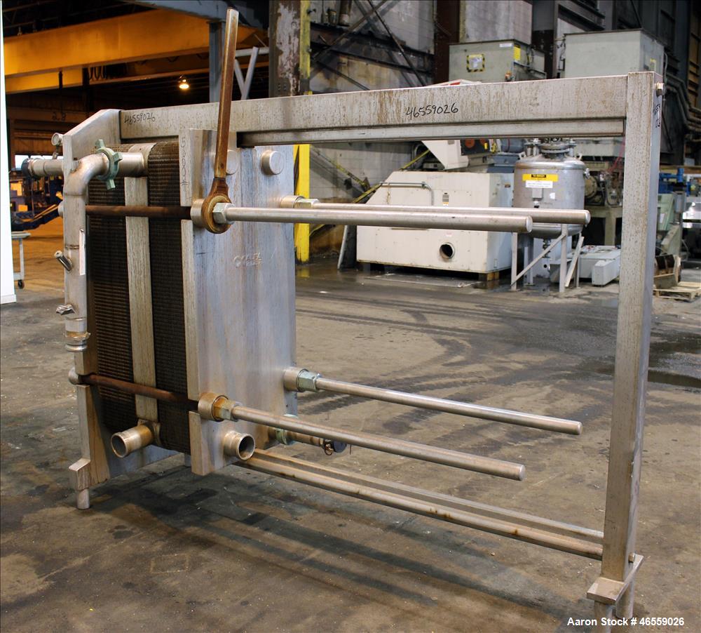 Used Alfa Laval Plate Heat Exchanger, Model A10RCF, 304 Stainless Steel.