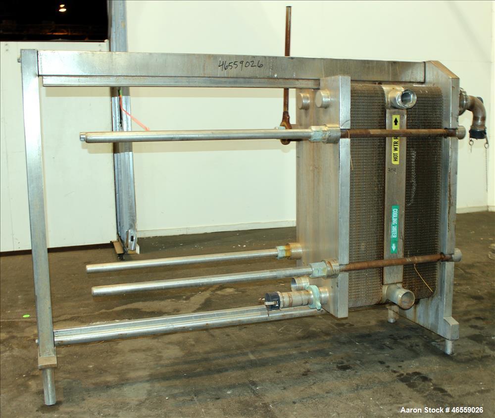 Used Alfa Laval Plate Heat Exchanger, Model A10RCF, 304 Stainless Steel.