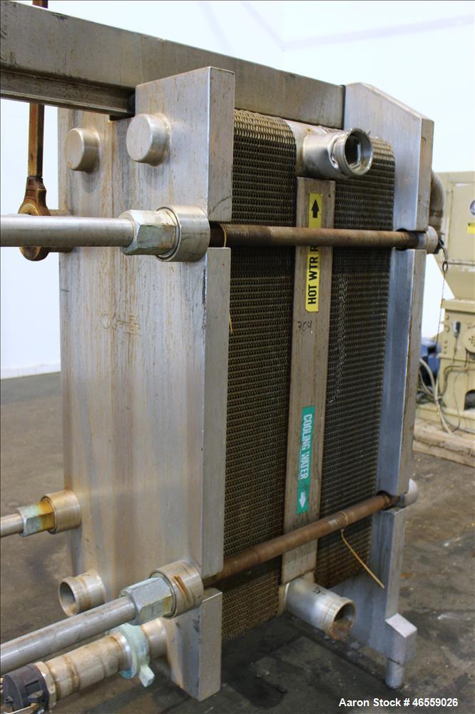 Used Alfa Laval Plate Heat Exchanger, Model A10RCF, 304 Stainless Steel.
